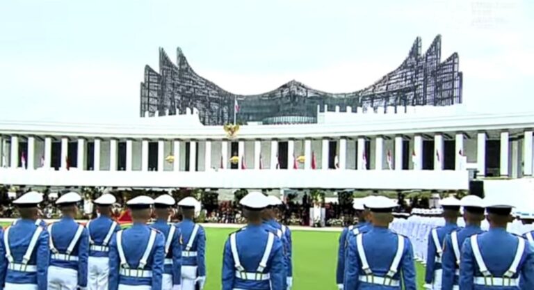 Suasana Upacara Peringatan HUT ke-79 Republik Indonesia di Ibukota Nusantara.